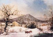 George Henry Durrie, Winter in the Country, Distant Hills